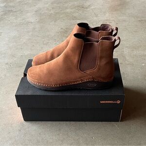 Chaco Paonia Chelsea Suede Brown/Tan Leather Slip-On Outdoor Boots Women’s 9